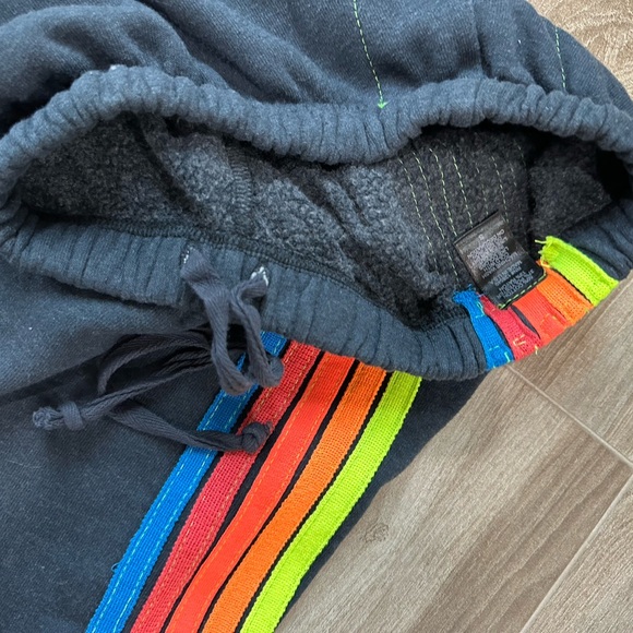 Aviator Nation 5 Stripe Sweatpants Joggers. Navy. Size Small. - Picture 9 of 10